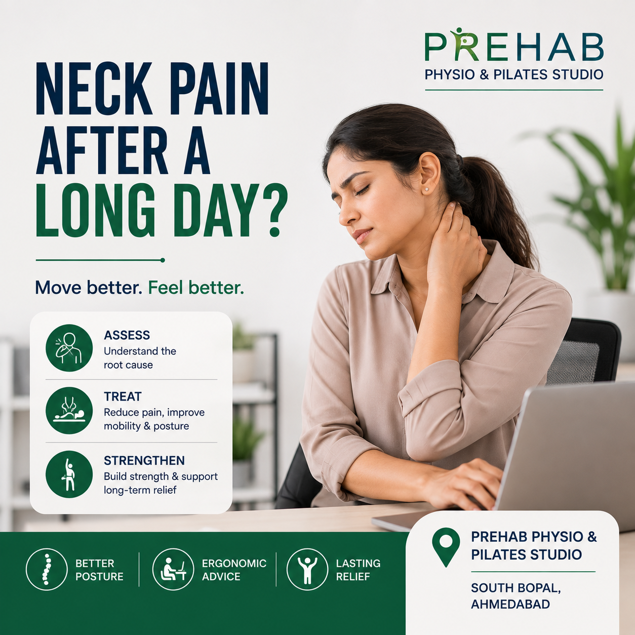 NECK PAIN AFTER A LONG DAY?